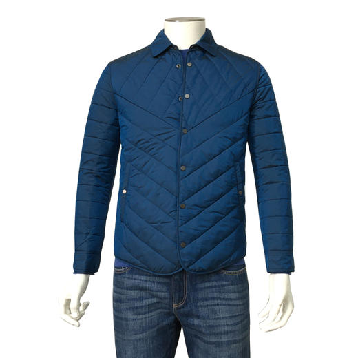 Marco Azzali 蓝色衬衫式棉服 M3705700 商品图0