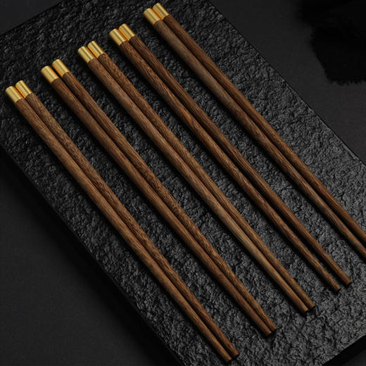 小不多福筷（10双装）|高档实木，不易腐蚀发霉，典雅含祝福 商品图1