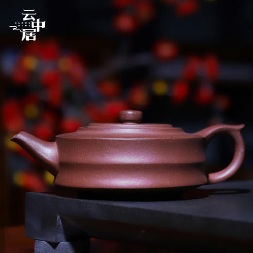 宜兴朱泥石瓢大红袍家用 紫砂壶 商品图0