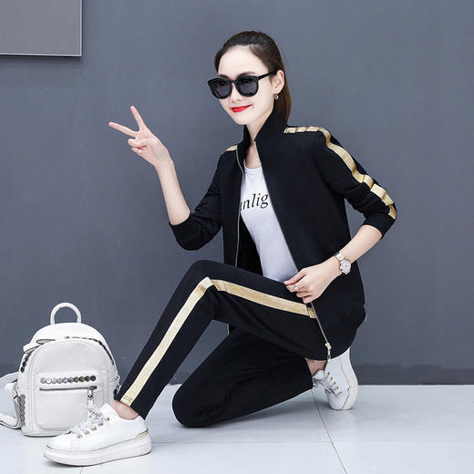 XMH-HX-1802时尚韩版潮牌休闲运动三件套 商品图2