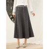 Famecoco范可儿秋季纯棉伞裙女a字中长款撞色半身裙F205HA001 商品缩略图0