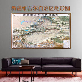 立体新疆地图；106cmX76cm