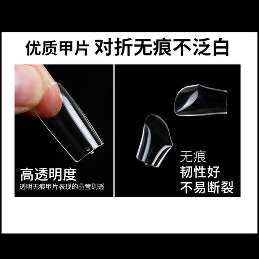 透明.磨砂无痕甲片504片  多款可选 全号.单号 补充装 商品图5