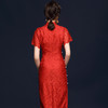 OYCP20539新款中国红色刺绣旗袍TZF 商品缩略图3