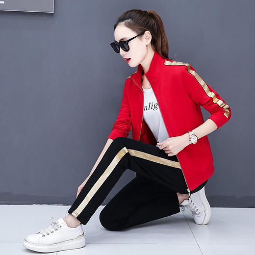 XMH-HX-1802时尚韩版潮牌休闲运动三件套 商品图1