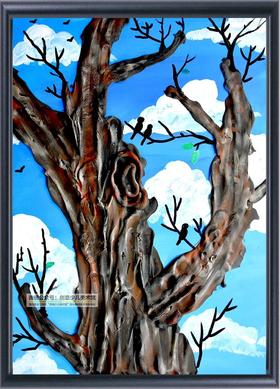 《枯藤老树》轻粘土【自动发货：下单后，点击手机短信中收到的链接，即可获取文件下载的链接；如有任何问题，可添加客服微信hm33268获得帮助】
