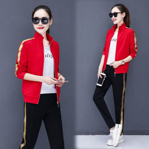 XMH-HX-1802时尚韩版潮牌休闲运动三件套 商品图0