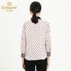 乔万尼新款拼接V领显瘦设计感精致百搭通勤风衬衫ES3C519 商品缩略图3