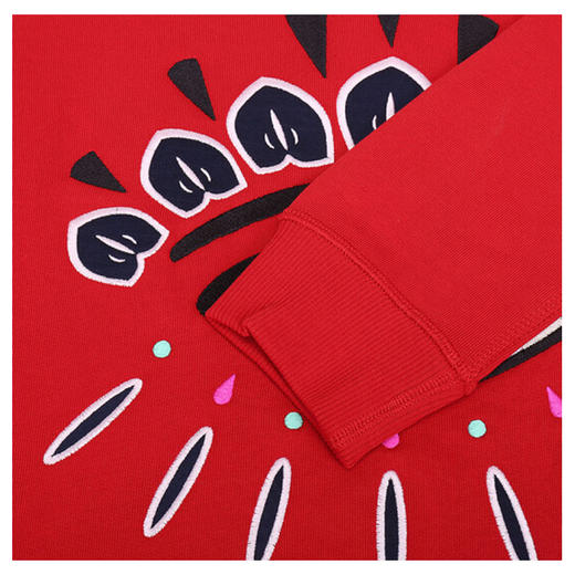 KENZO 高田贤三 女士棉质圆领长袖运动衫套头衫中红色眼睛图案 红色 2SW710 4XC 21 商品图2