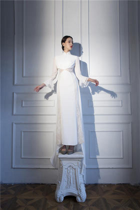 荷言HEYEN 云中锦书 手工礼服裙时装周走秀款