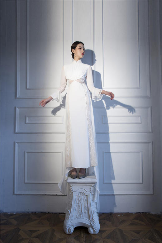 荷言HEYEN 云中锦书 手工礼服裙时装周走秀款 商品图0