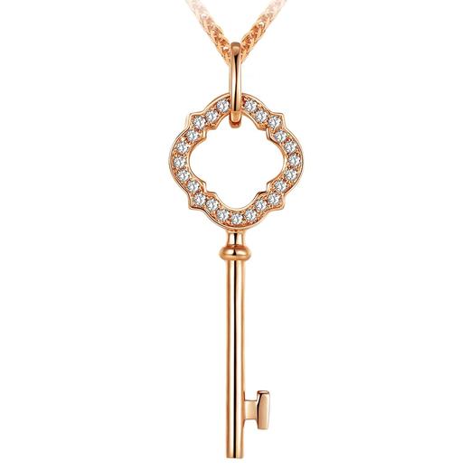 南1莱绅通灵珠宝钻石吊坠18K金钻石吊坠项链女 王室花园许愿池钥匙 商品图2