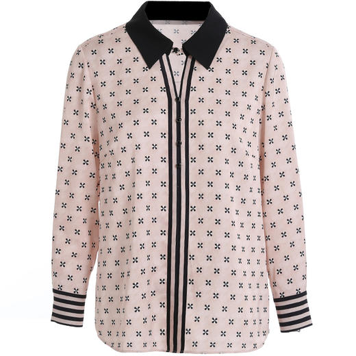 乔万尼新款拼接V领显瘦设计感精致百搭通勤风衬衫ES3C519 商品图4