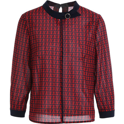 乔万尼早秋新款女长袖雪纺简约通勤OL风内搭衬衫洋气宽松上衣ES3C535 商品图4