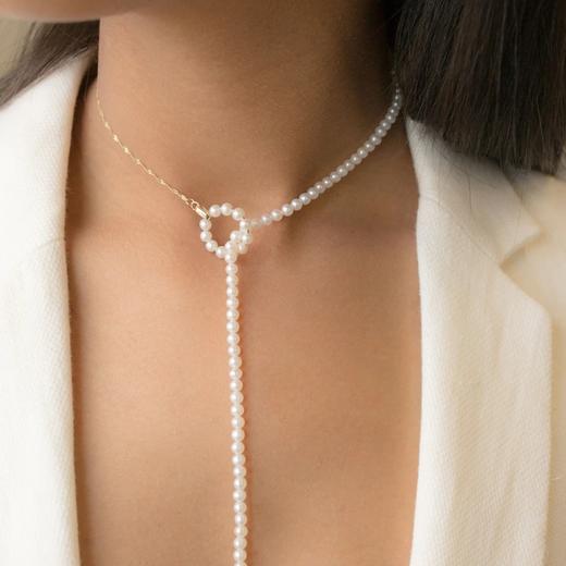 北京仓｜POPPY FINCH-Pearl Circle Lariat-珍珠 长项链［加拿大设计师］ 商品图3