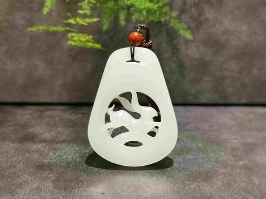 【御珠宫坊】羊脂白玉兔挂件 商品图1