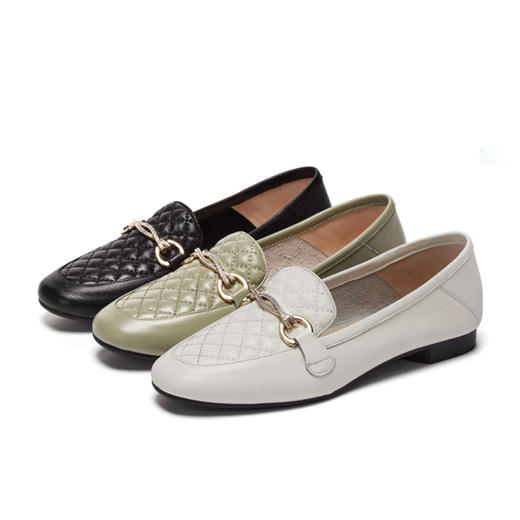 西村名物2020新秋款优雅时尚乐福鞋平底T20CM31711 商品图0