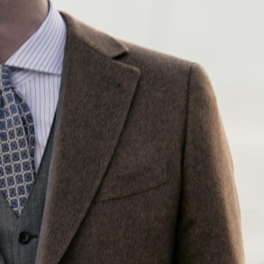 Stylbiella 羊绒羊毛深驼色切斯菲尔德大衣 商品图1