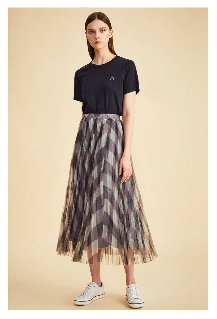 特卖价96雅格狮丹全棉休闲百搭左胸印花女士t恤aqw0323181aouyw