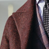 Stylbiella 羊驼绒羊毛蚕丝马海毛红色切斯菲尔德大衣 商品缩略图1