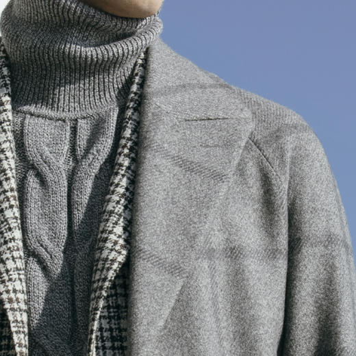 Stylbiella 羊绒羊毛灰色切斯菲尔德大衣 商品图1