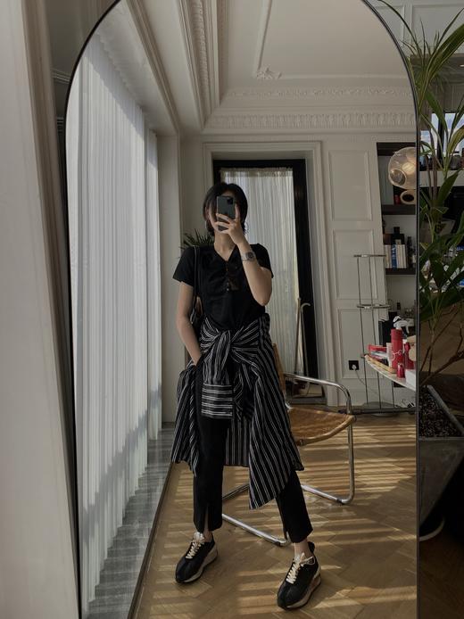 HIDEMI 基础必入 新款超薄有机棉清透收身T恤 六入色 白色/黑色/豆乳色/马卡龙蓝/马卡龙紫/深灰色 商品图4