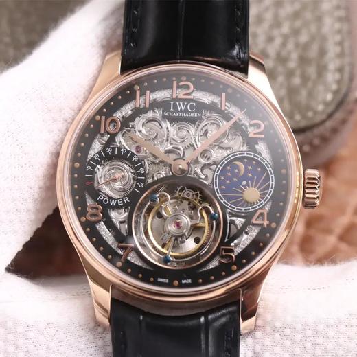 TW万guoIW504501葡萄牙鏤空系列，尺寸42mm，动储72小时，手动上链机芯，皮表带，透底，男士腕表 商品图0