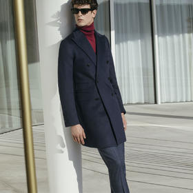 Stylbiella 羊绒羊毛蓝色切斯菲尔德大衣