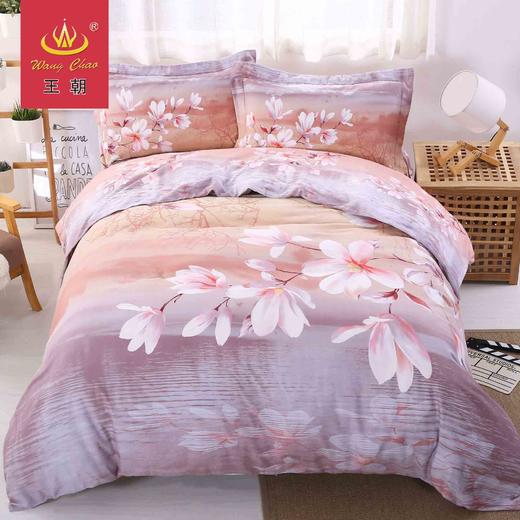 王朝家纺暖绒四件套玉渐倾城纯棉1.8m 商品图0