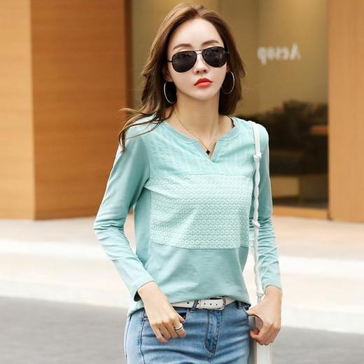 NYL3593080新款时尚气质修身V领短袖T恤 商品图2