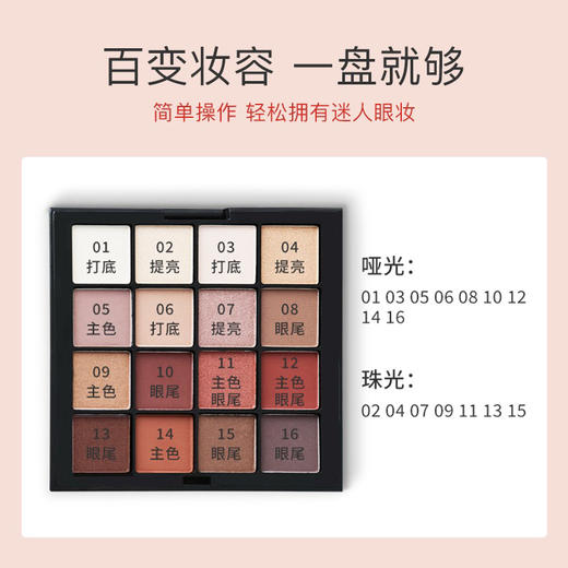 美国NYX16色眼影盘 商品图4