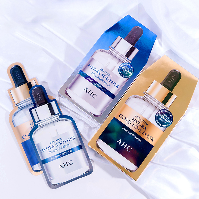 AHC/ahc 韩国爱和纯面膜 24K黄金锡纸蒸汽面膜提拉紧致5片 B5玻尿酸水光保湿面膜