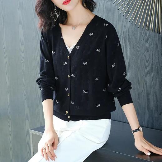 FCY-MD2810 2020新款印花短款针织开衫 商品图1