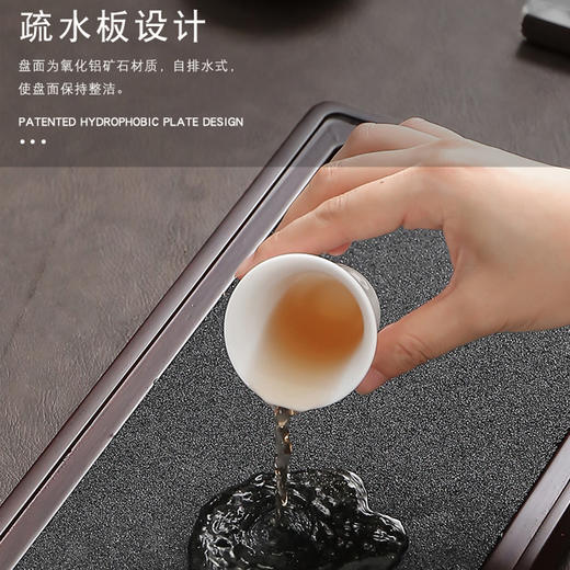 创意无孔氧化铝矿石茶盘家用排水式简约吸水功夫茶具干泡茶盘 商品图2