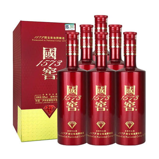 【推荐】泸州老窖 52度 国窖1573 酒国宝红 500ml*6 商品图1