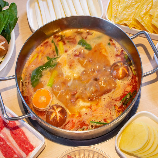 糟辣豆米火锅 | 詹厨特别定制贵州特色花豆米猪骨高汤4小时慢火熬制郁鲜香豆香四溢 配上糟辣椒+灵魂蘸料 一秒入魂的地道美味 火锅底料 商品图5