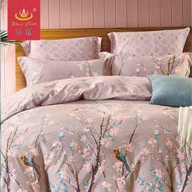 王朝家纺全棉60s磨毛四件套彩衣若英1.5米1.8m