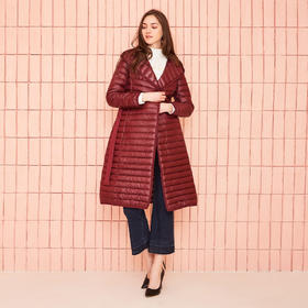 PR00A瑟俪（斯尔丽高端）轻薄自充绒中长款羽绒服