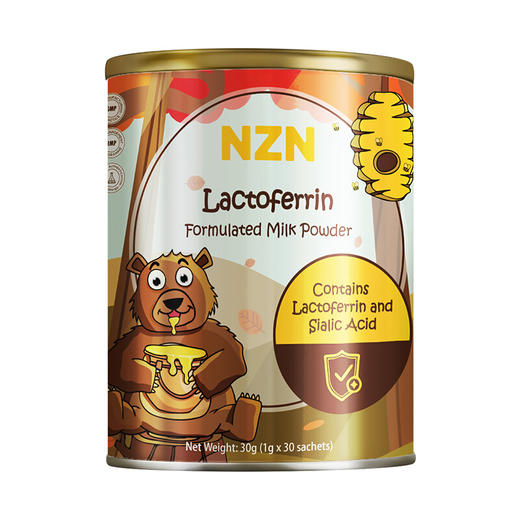 新西兰原装进口NZN恩思恩乳铁蛋白调制乳粉含N-乙酰神经氨酸婴幼儿童适用1gx30袋 商品图0
