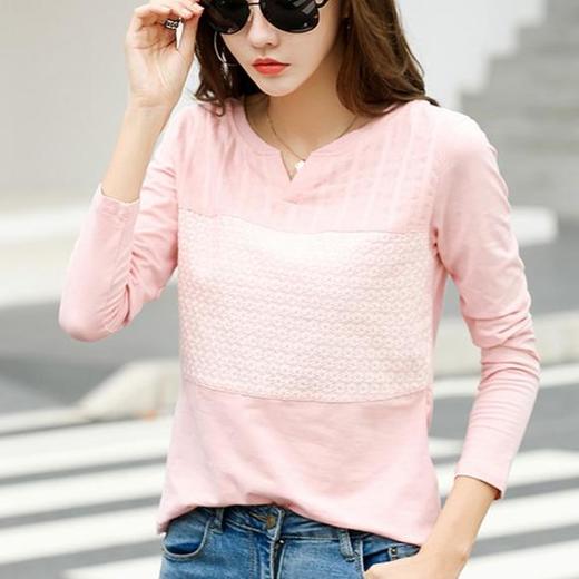 NYL3593080新款时尚气质修身V领短袖T恤 商品图4