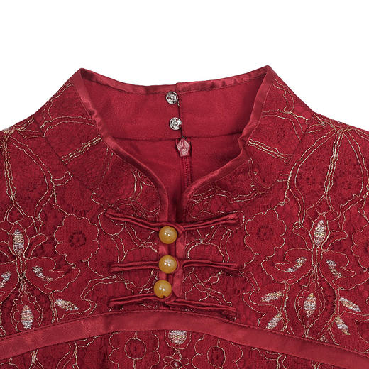 DLQ-A2665复古中国风旗袍套装女婚宴敬酒礼服妈妈装 商品图2