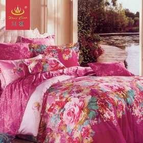 王朝家纺纯棉四件套倾城佳人