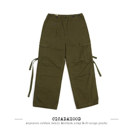 Cicadahood日本Twill斜纹布 英式军事风长裤 M-51Cargo Pants 男女款 商品图4