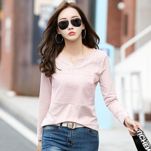 NYL3593080新款时尚气质修身V领短袖T恤 商品图3