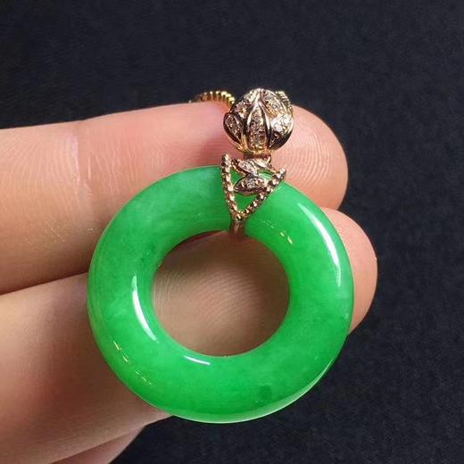 9214118k金镶嵌满绿幸运圈
