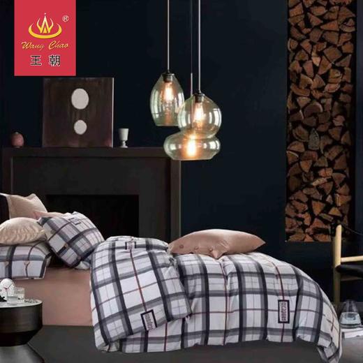 王朝家纺长绒棉印花四件套纯棉格律1.8m 商品图0