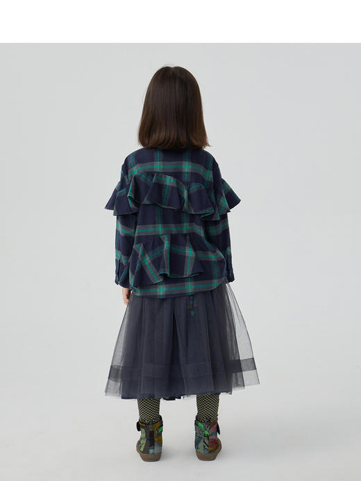 江南布衣童装可爱格纹衫女童儿童1k8100070