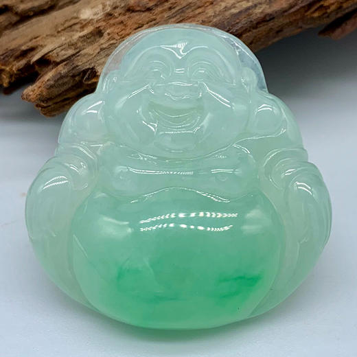 派瑞翡翠 翡翠佛 冰种 绿色 商品图0