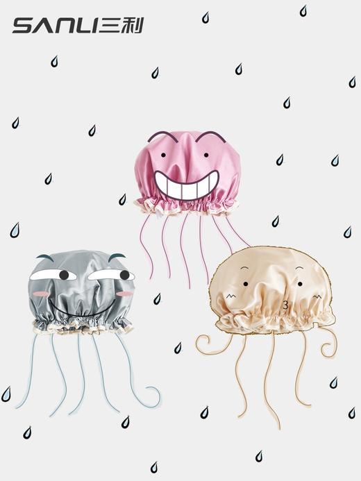 三利双层浴帽女防水头套发帽洗澡沐浴女款淋浴帽厨房帽子防油烟 商品图0