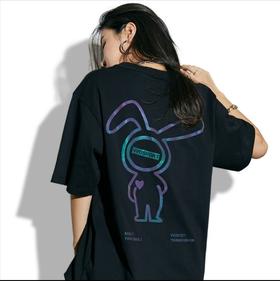 现货~VVC闪光兔T恤男女同款兔子短袖